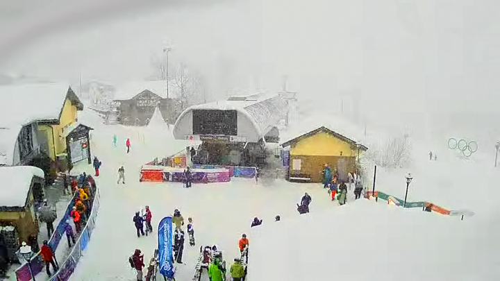 Трансляция с веб-камер курорта «Роза Хутор», Сочи (Красная Поляна, Россия)